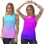 Imagem de Kit 2 Blusa Regata Feminina Fitness Academia Caminhada Treino Dry
