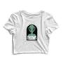 Imagem de Kit 2 Blusas Cropped Tshirt Feminina Alien Frases e Foguete Nasa