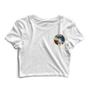 Imagem de Kit 2 Blusas Cropped Tshirt Feminina Alien Frases e Foguete Nasa