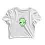 Imagem de Kit 2 Blusas Cropped Tshirt Feminina Alien Skate e Alien Frases