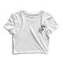 Imagem de Kit 2 Blusas Cropped Tshirt Feminina Ampulheta Astronauta e Espelho Caveira
