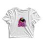 Imagem de Kit 2 Blusas Cropped Tshirt Feminina Astronauta Colorido e Bad Bitch