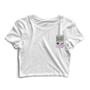 Imagem de Kit 2 Blusas Cropped Tshirt Feminina Gatinho Universo e Joguinho