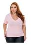 Imagem de Kit 2 Blusas Femininas Moda Plus Size Camiseta Manga Curta