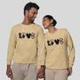 Imagem de Kit 2 Blusas Frio Moletom Careca Sem Capuz Casal Namorados Love Roça