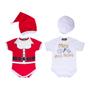 Imagem de Kit 2 Bodies Fantasia Papai Noel + Ano Novo + Acessórios