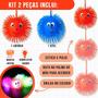 Imagem de Kit 2 Bola Ioio Infantil Com Luz Divertida Puffer Ball Macia