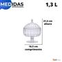 Imagem de Kit 2 Bomboniere Potiche de Acrílico Baleiro Transparente C/ Tampa Decorativo Doces