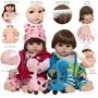 Imagem de Kit 2 Boneca Reborn Gêmeos Baby Girafinha 46cm 100% Silicone