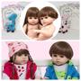 Imagem de Kit 2 Boneca Reborn Gêmeos Baby Girafinha 46cm 100% Silicone