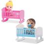 Imagem de Kit 2 Bonecos Bebê Menino e Menino Little Dolls com Bercinho - Divertoys