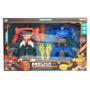 Imagem de Kit 2 Bonecos Robô Transforma em Carro 2 em 1 Robot Fighter Bots L010-A40 - Dorémi