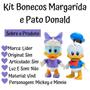 Imagem de Kit 2 Bonecos Vinil Articulado Margarida e Donald