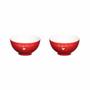 Imagem de Kit 2 Bowls Porcelana Redondo Vermelho 440ML Western