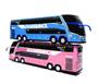 Imagem de Kit 2 Brinquedo Miniatura Ônibus Águia Branca Coleções 30Cm