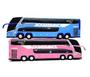 Imagem de Kit 2 Brinquedo Miniatura Ônibus Águia Branca Coleções 30cm