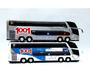 Imagem de Kit 2 Brinquedo Miniatura Ônibus Viação 1001 Coleções 30cm