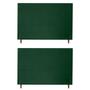 Imagem de Kit 2 Cabeceiras Helena 120Cm Para Cama Box Solteiro Suede Verde Militar