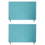 Imagem de Kit 2 Cabeceiras Helena 158Cm Para Cama Box Queen Suede Azul Tiffany