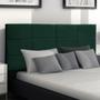 Imagem de Kit 2 Cabeceiras Painel Raissa 100Cm Para Cama Box Suede Verde Militar