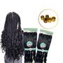 Imagem de Kit 2 Cabelo P/ Trança Com Cachos Na Ponta Jumbo Boho Curl