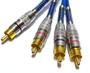 Imagem de Kit 2 Cabo RCA Blindado 5 Metro e 4 Y 2M/1F Plug Metal Ouro