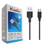 Imagem de Kit 2 Cabos Carregadores USB Kingo Para Android Motorola Samsung Xiaomi LG Multilaser e Iphone 1 metro