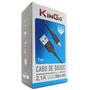 Imagem de Kit 2 Cabos Usb V8 Kingo Preto 1M 2.1A Para Galaxy J7 Prime