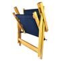 Imagem de Kit 2 Cadeira De Madeira Dobrável Para Jardim Varanda Área Externa Camping Azul Marinho - AMZ