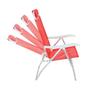 Imagem de Kit 2 Cadeira De Praia Reclinável Sannet 4 Posições Alumínio Camping Piscina Vermelha - Belfix
