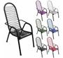 Imagem de KIT 2 Cadeira De Varanda Cadeira De Área Cadeira De Fio Colorido - Preta