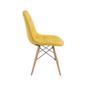 Imagem de Kit 2 Cadeira Eames Eiffel Botone Amarelo Base Madeira - 70118