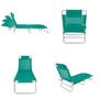 Imagem de Kit 2 Cadeira Espreguiçadeira Alumínio Para Piscina Praia 4 Posições - Mor