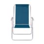 Imagem de Kit 2 Cadeira Praia Alta Alumínio Conforto 120 kg Mor Azul