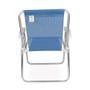 Imagem de Kit 2 Cadeiras Altas de Alumínio Sannet Azuis + 1 Guarda-Sol Fashion 1,80m