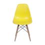 Imagem de Kit 2 Cadeiras Boxbit Dkr Eames Base Em Madeira Amarela