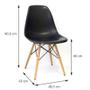 Imagem de Kit 2 Cadeiras Boxbit Dkr Eames Base Em Madeira Branca