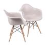 Imagem de Kit 2 Cadeiras Boxbit Dkr Eames Base Em Madeira Fendi