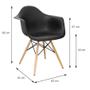 Imagem de Kit 2 Cadeiras Boxbit Dkr Eames Base Em Madeira Fendi