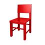Imagem de Kit 2 Cadeiras Cadeirinha Infantil Madeira 45Cm Vermelho