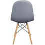Imagem de Kit 2 Cadeiras Charles Eames Botonê Eiffel Wood Estofada Couro - Cinza