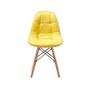 Imagem de Kit 2 Cadeiras Charles Eames Botonê Eiffel Wood Estofada