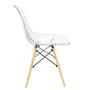 Imagem de Kit 2 Cadeiras Charles Eames Cristal Eiffel Wood Designer Transparente