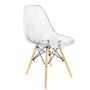 Imagem de Kit 2 Cadeiras Charles Eames Cristal Eiffel Wood Designer Transparente