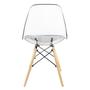 Imagem de Kit 2 Cadeiras Charles Eames Cristal Eiffel Wood Designer Transparente