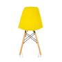 Imagem de Kit 2 Cadeiras Charles Eames Eiffel Amarela Base Madeira Sala Cozinha Jantar