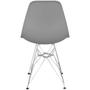 Imagem de Kit 2 Cadeiras Charles Eames Eiffel Base Metal Cromado Cinza