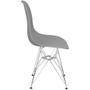 Imagem de Kit 2 Cadeiras Charles Eames Eiffel Base Metal Cromado Cinza