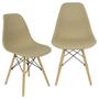 Imagem de Kit 2 Cadeiras Charles Eames Eiffel Wood Design - Bege