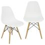 Imagem de Kit 2 Cadeiras Charles Eames Eiffel Wood Design - Branca